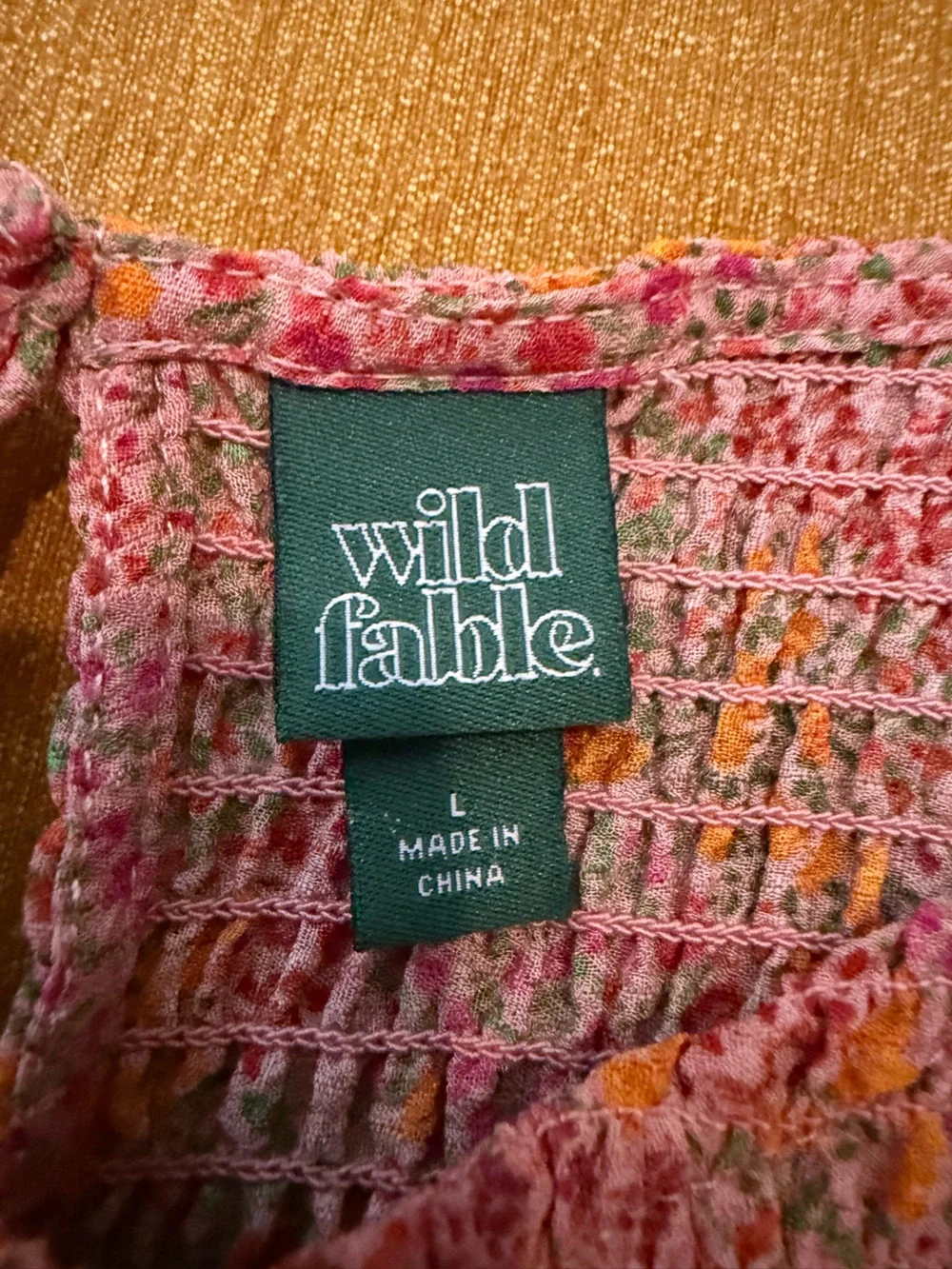wild fable Pink Floral Smocked Tiered Mini Dress